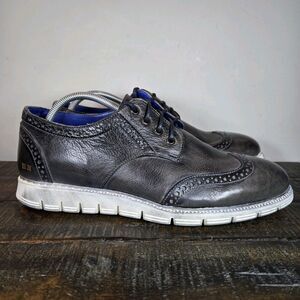 NEW BED STU Cayuga II Mens Size 9 Oxford Sneakers Organic Leather Gray White